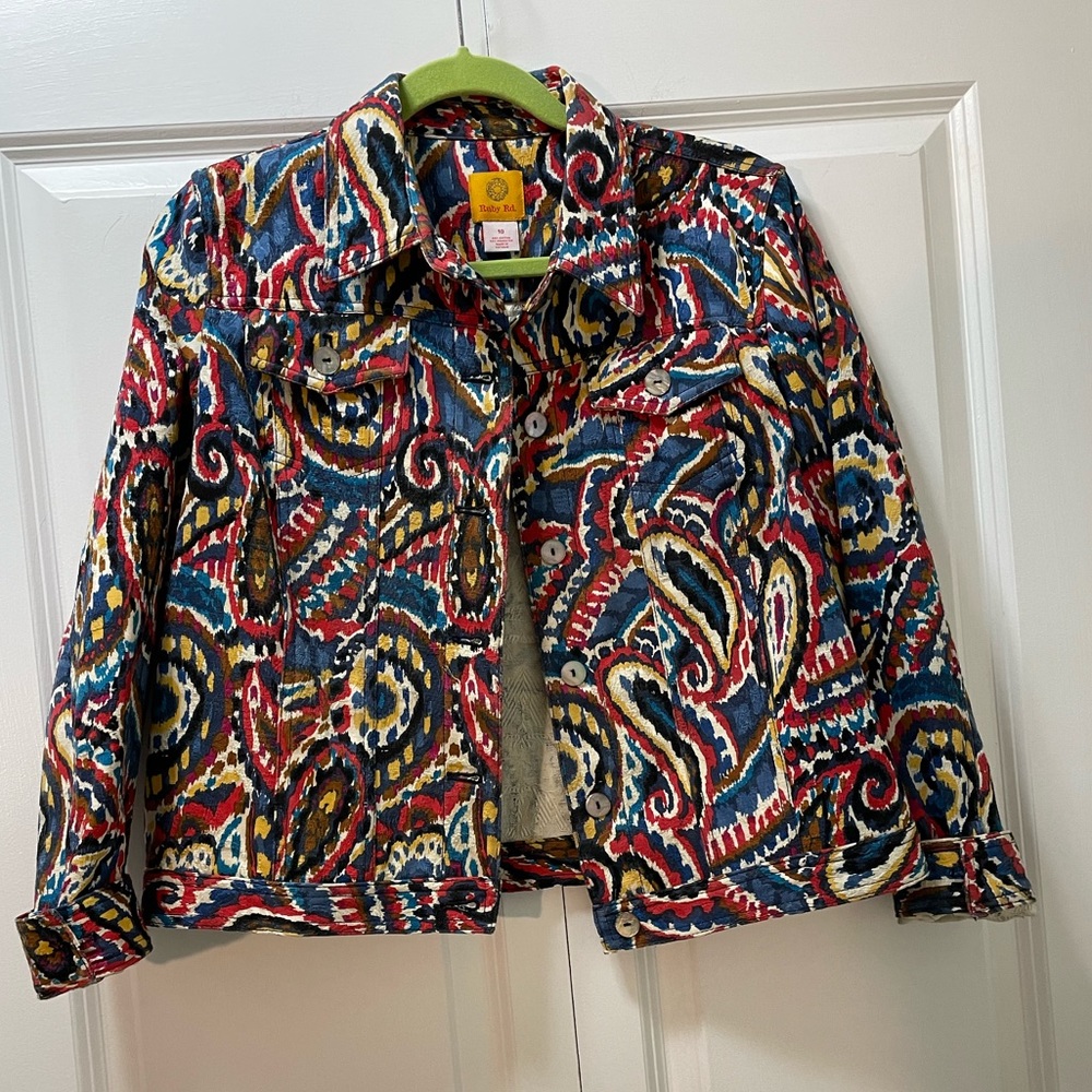 Ruby Rd. Bright color women’s size 10 jacket with button closure - Picture 1 of 7